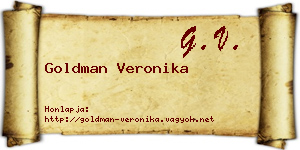 Goldman Veronika névjegykártya